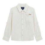 Guess Camicia Tinta Unita con Logo per Neonato N5GH00WFBT0X BIANCO GUESS 