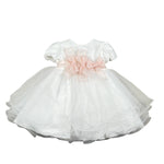 Pure Firenze Abito Cerimonia tinta unita con Tulle Bianco per Neonata PC03202 BIANCO PURE FIRENZE 