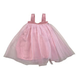 Relish Abito Tinta Unita con Tulle per Bambina 8852 ROSA RELISH 