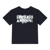 Emporio Armani Set T-Shirt Bicolore per Neonato 3DHDJ1 PANNA/BLU EMPORIO ARMANI 