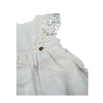 Le Bebe Abito Mezza Manica Tinta Unita In Pizzo Sangallo per Neonata LBG4757 PANNA LE BEBE 