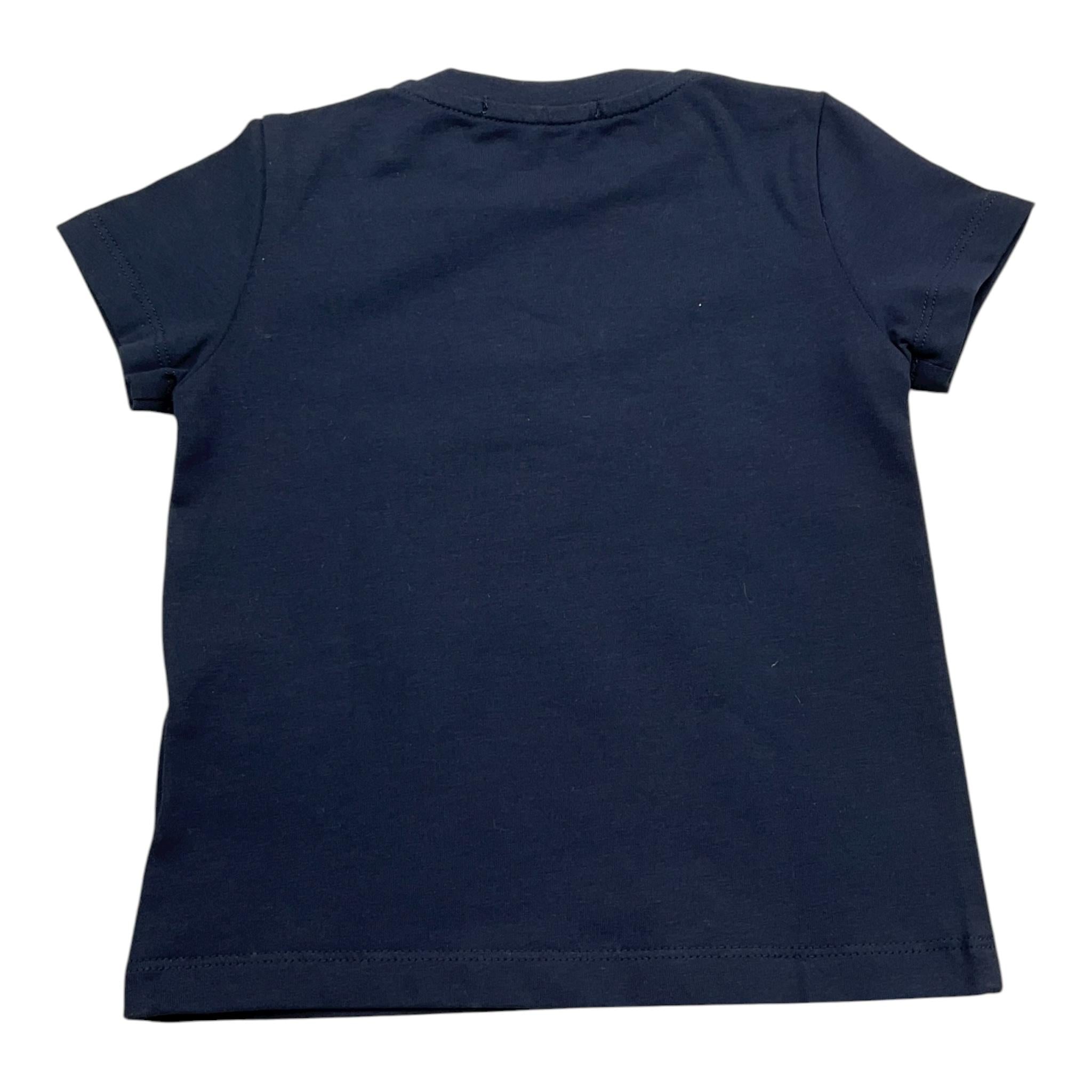 Daniele Alessandrini T-Shirt Girocollo Tinta Unita con Logo per Neonato 1296M0904 BLU DANIELE ALESSANDRINI 