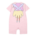Stella Mccartney Pagliaccetto Mezza Manica Tinta Unita con Stampa per Neonata TWA021 ROSA STELLA McCARTNEY 
