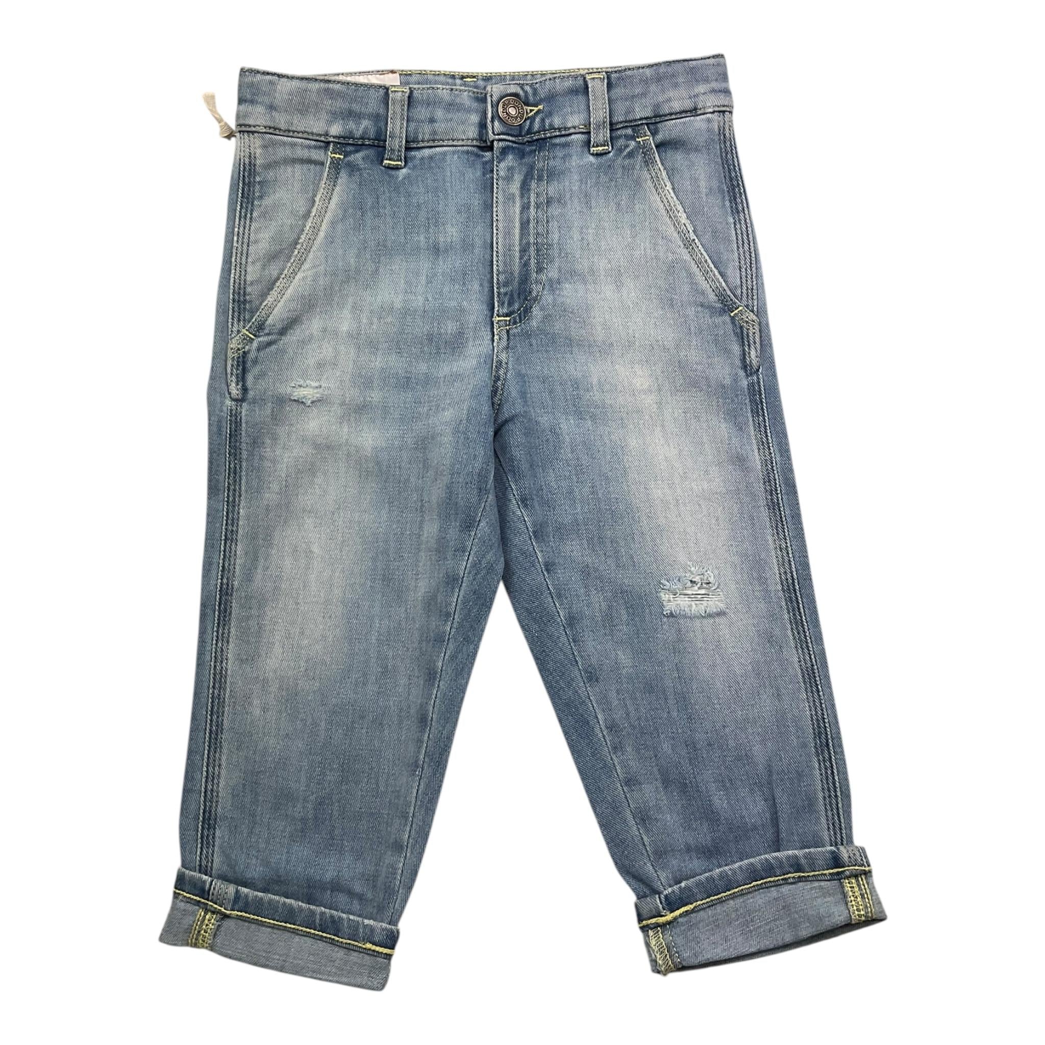 Dondup Jeans Tinta Unita con Tasche Americane per Bambino DMPA133 AZZURRO DONDUP 