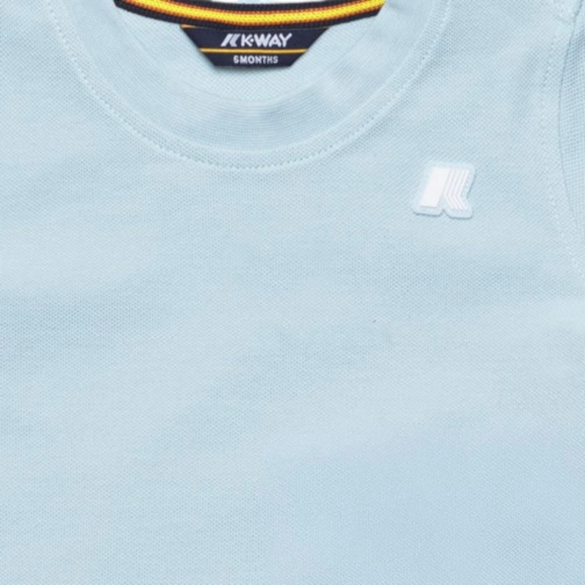 K-Way T-Shirt Girocollo Tinta Unita per Neonato K71375WXX AZZURRO K-WAY 