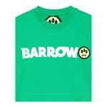 Barrow Kids T-Shirt Girocollo Tinta Unita con Logo per Bambino S5BKJUTH082X VERDE BARROW KIDS 