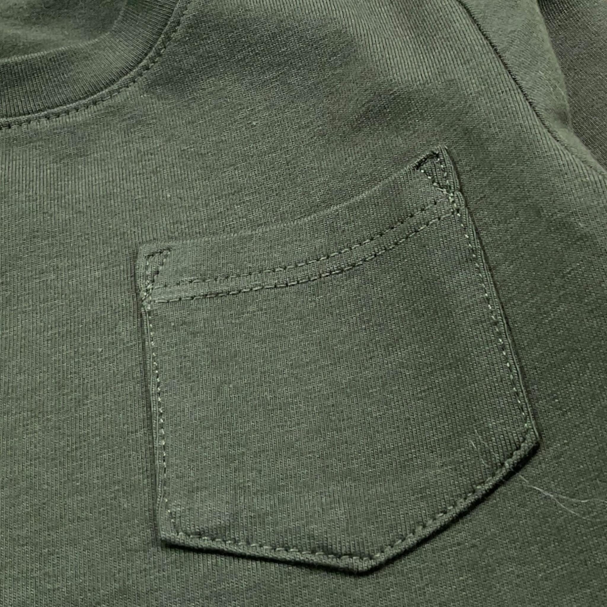 Y-CLU shirt girocollo tinta unita con taschino Verde per Neonato BYN10738 VERDE Y-CLU 