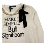 RELISH shirt girocollo tinta unita con catena Bianco per Bambina RGA230103306 BIANCO RELISH 