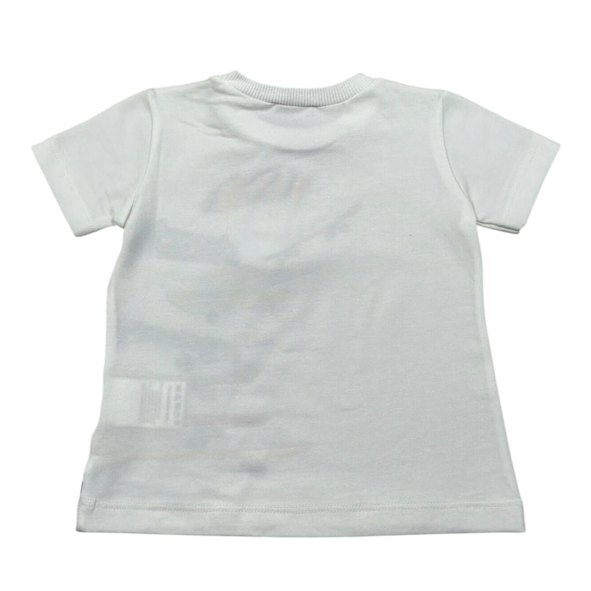 J.O. Milano T-Shirt Girocollo Tinta Unita con Stampe per Neonato 576N3 BIANCO J.O. MILANO 