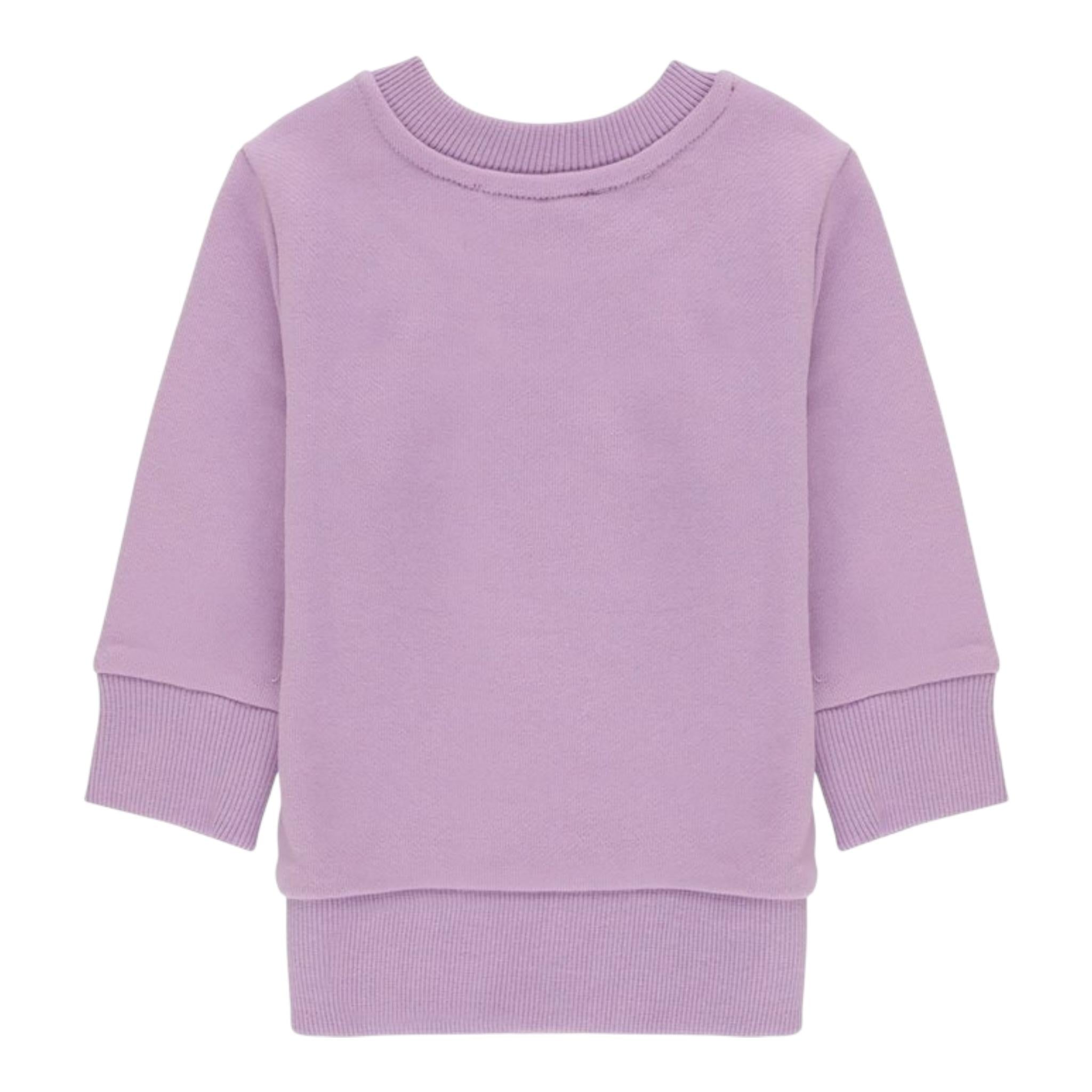 Diesel Felpa Chiusa Girocollo Tinta Unita con Stampa per Neonata K00631 LILLA DIESEL 