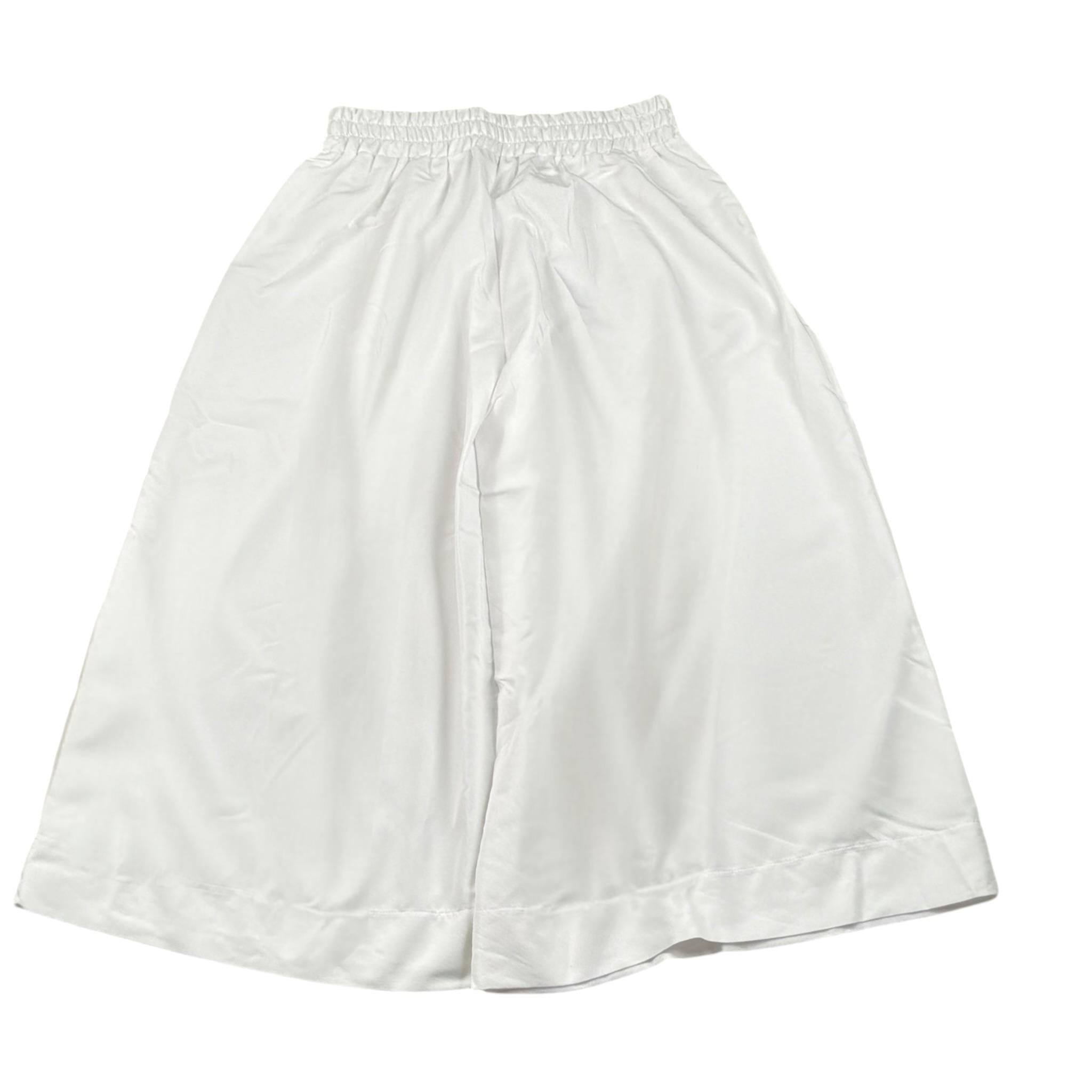 Magil Pantalone Tinta Unita Modello A Palazzo per Bambina FN25018 BIANCO MAGIL 