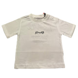 Cesare Paciotti T-Shirt Girocollo Tinta Unita con Stampa per Bambino TSP5113B BIANCO CESARE PACIOTTI 