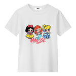 Mousse T-Shirt Girocollo Tinta Unita con Stampa per Neonata LOVEPRINCESSSN BIANCO MOUSSE 