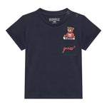 Guess T-Shirt Gircollo Tinta Unita con Stampa per Neonato I5RI03I3Z14X BLU GUESS 