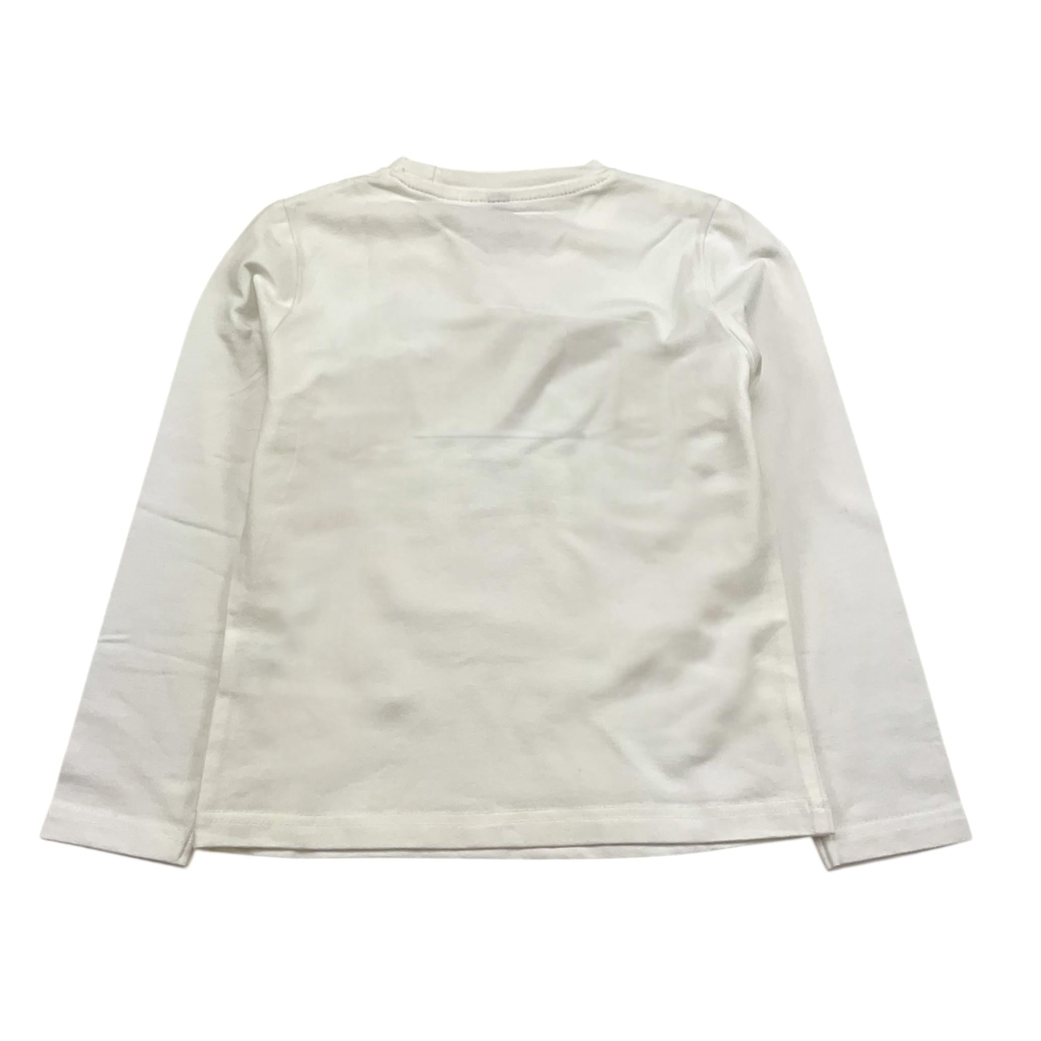 MANILA GRACE shirt girocollo tinta unita con stampa Bianco per Bambina MFBF24T242 BIANCO MANILA GRACE 