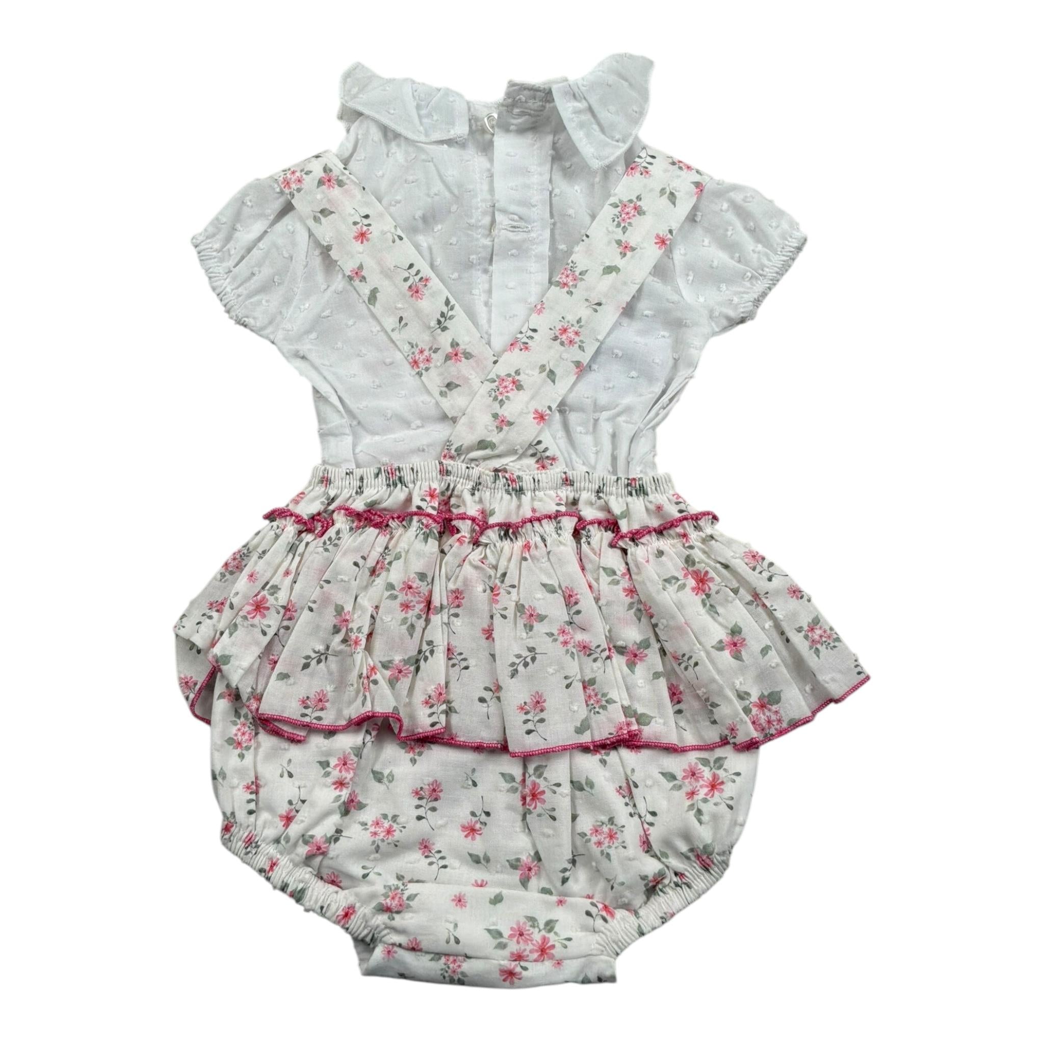 Juliana Completo 2 Pezzi Camicia-Pagliaccetto per Neonata 25196 BIANCO JULIANA 