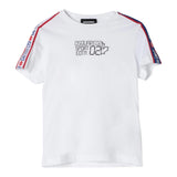 Dsquared2 T-Shirt Girocollo Tnta Unita con Logo per Bambino DQ2176 BIANCO DSQUARED2 