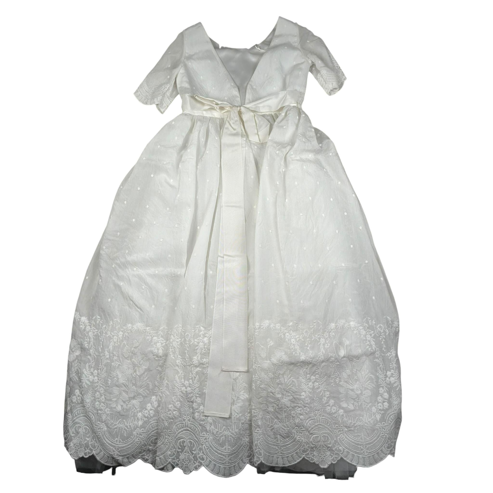 Raffaella Abito Cerimonia Tinta Unita Mezza Manica per Bambina URSULA BIANCO RAFFAELLA 