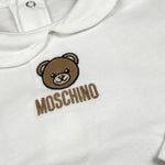 Moschino Tutina Tinta Unita con Logo per Neonato MOY06Y BIANCO MOSCHINO 