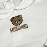Moschino Tutina Tinta Unita con Logo per Neonato MOY06Y BIANCO MOSCHINO 