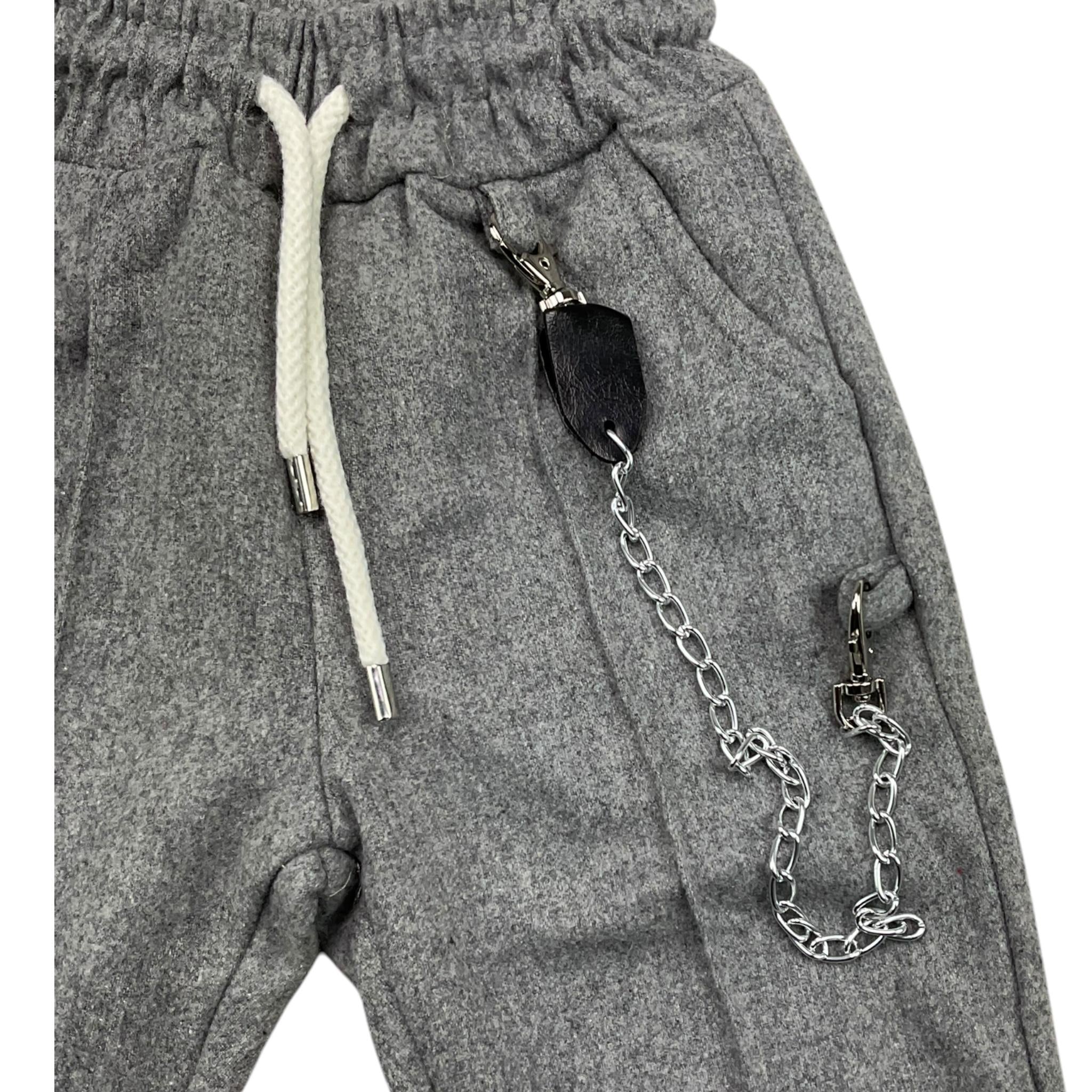 NEVER TOO pantalone tinta unita con elastico in vita Grigio per Neonato NT1828N GRIGIO NEVER TOO 