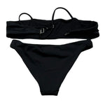 Dsquared2 Costume 2 Pezzi Fascia-Slip Tinta Unita per Bambina DQ0274 NERO DSQUARED2 