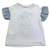 Monnalisa T.Shirt Girocollo Tinta Unita con Stampa Paperino per Bambina 191605S5 BIANCO MONNALISA 