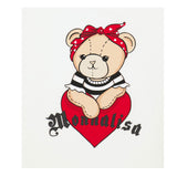 Monnalisa T-Shirt Girocollo Tinta Unita con Orsi per Bambina 119615 BIANCO MONNALISA 