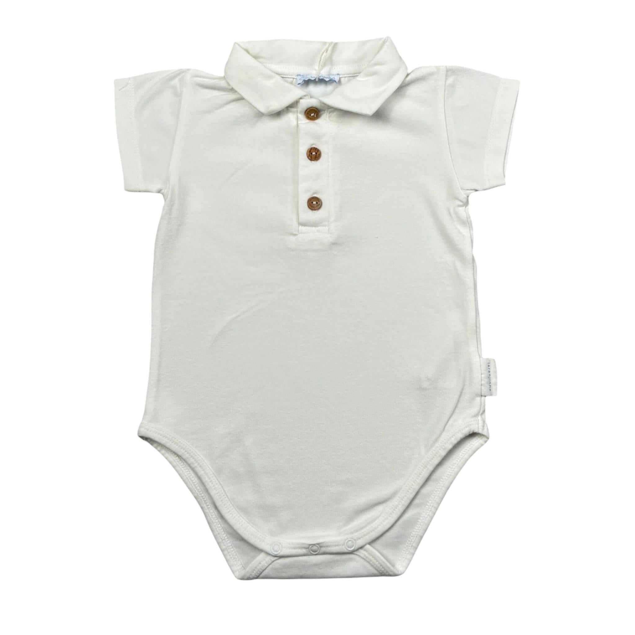 Laranjinha Body Mezza Manica Tinta Unita per Neonato 92951V5809M61 BIANCO LARANJINHA 