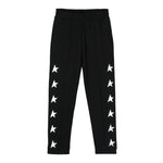 Golden Goose Pantalone Tuta Tinta Unita con Stampa Stelle per Bambina GKP01266 NERO GOLDEN GOOSE 