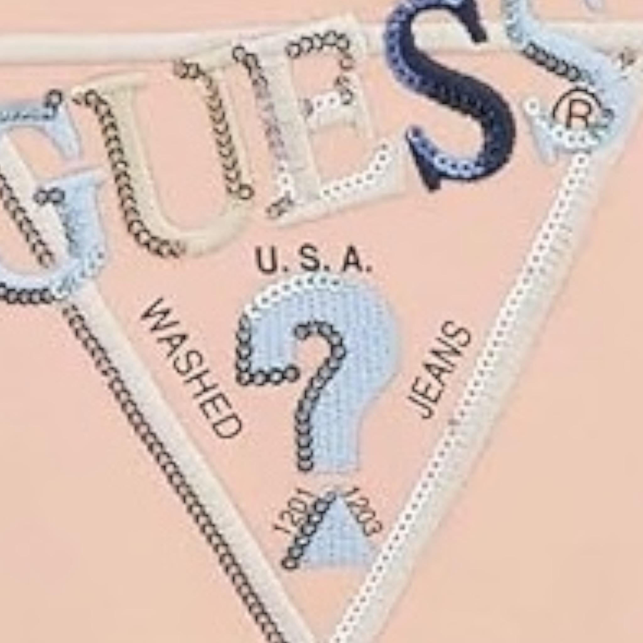 Guess T-Shirt Tinta Unita con Stampa E Paillettes per Neonata K5RI16K6YW4XN ROSA GUESS 