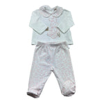 Le Bebe Completo 2 Pezzi Shirt-Ghettina Tinta Unita per Neonata LBG6291 BIANCO LE BEBE 