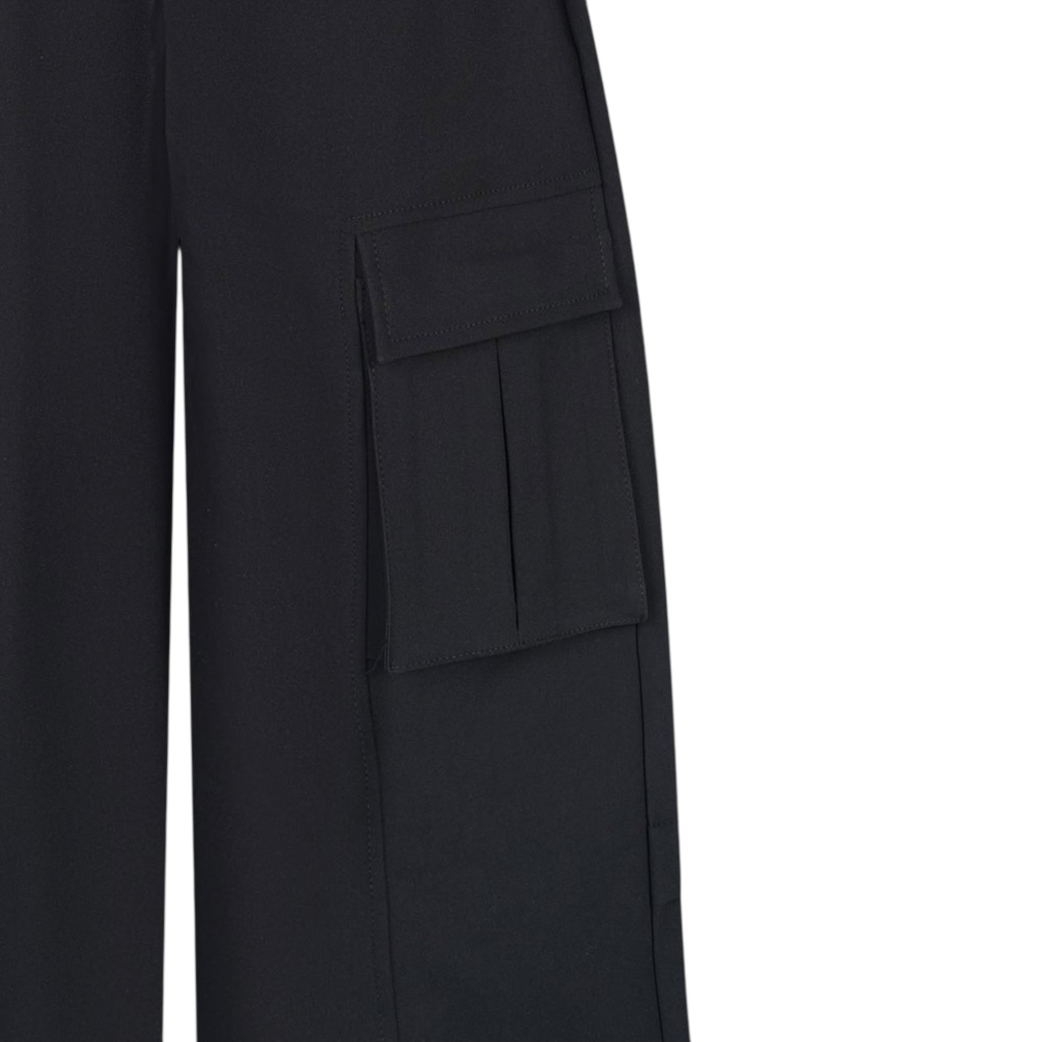 Marc Ellis Pantalone Tinta Unita Modello A Palazzo per Bambina JMJPT16475 NERO MARC ELLIS 