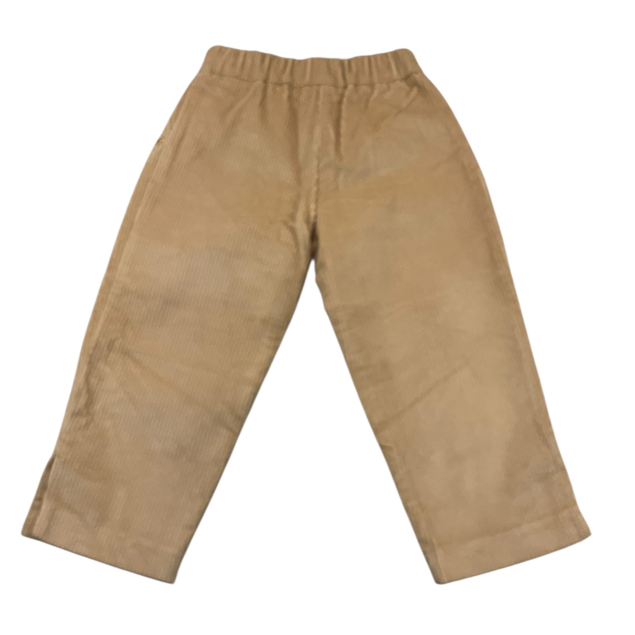 DONDUP pantalone modello palazzo in velluto Beige per Neonata DFPA069N BEIGE DONDUP 