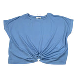 Lu Lu By Miss Grant Top Tinta Unita Mezza Manica per Bambina LL3622 AZZURRO LU LU BY MISS GRANT 