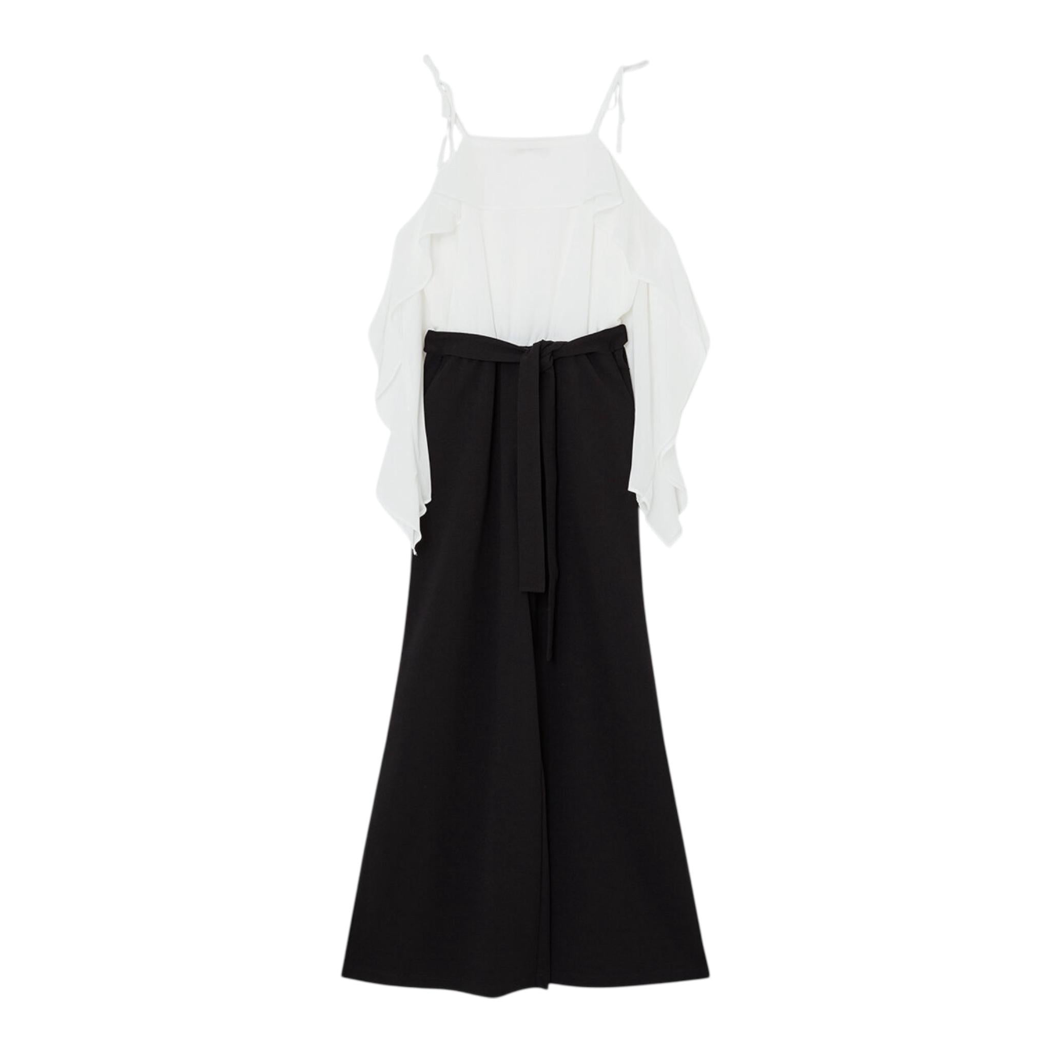 Liu Jo Tuta Bicolore Manica Lunga per Bambina GA5157 BIANCO/NERO LIU JO 