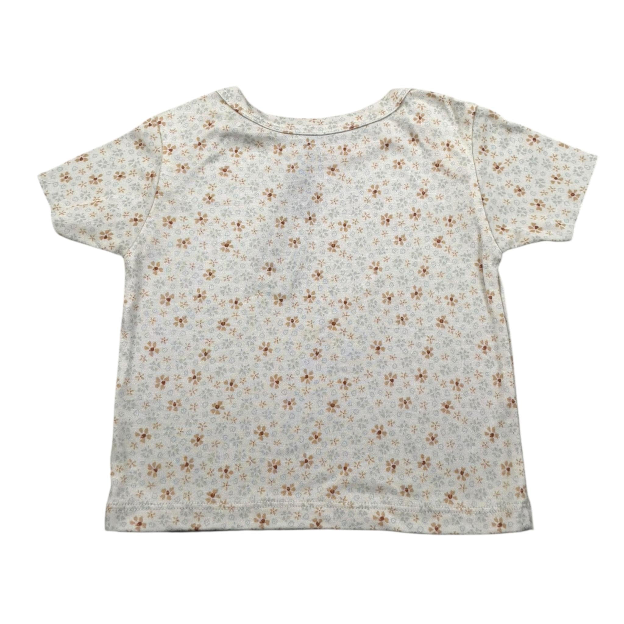 Bamboom+Babies T-Shirt Girocollo Tinta Unita con Stampa per Neonata 424 PANNA BAMBOOM+BABIES 
