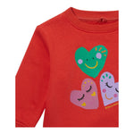 STELLA McCARTNEY felpa chiusa girocollo titna unita con stampe in contrasto Rosso per Neonata TT4050N ROSSO STELLA McCARTNEY 