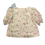 La Stupenderia Camicia Mezza Manica Tinta Unita Fantasia Floreale per Bambina TJTP94 BIANCO LA STUPENDERIA 