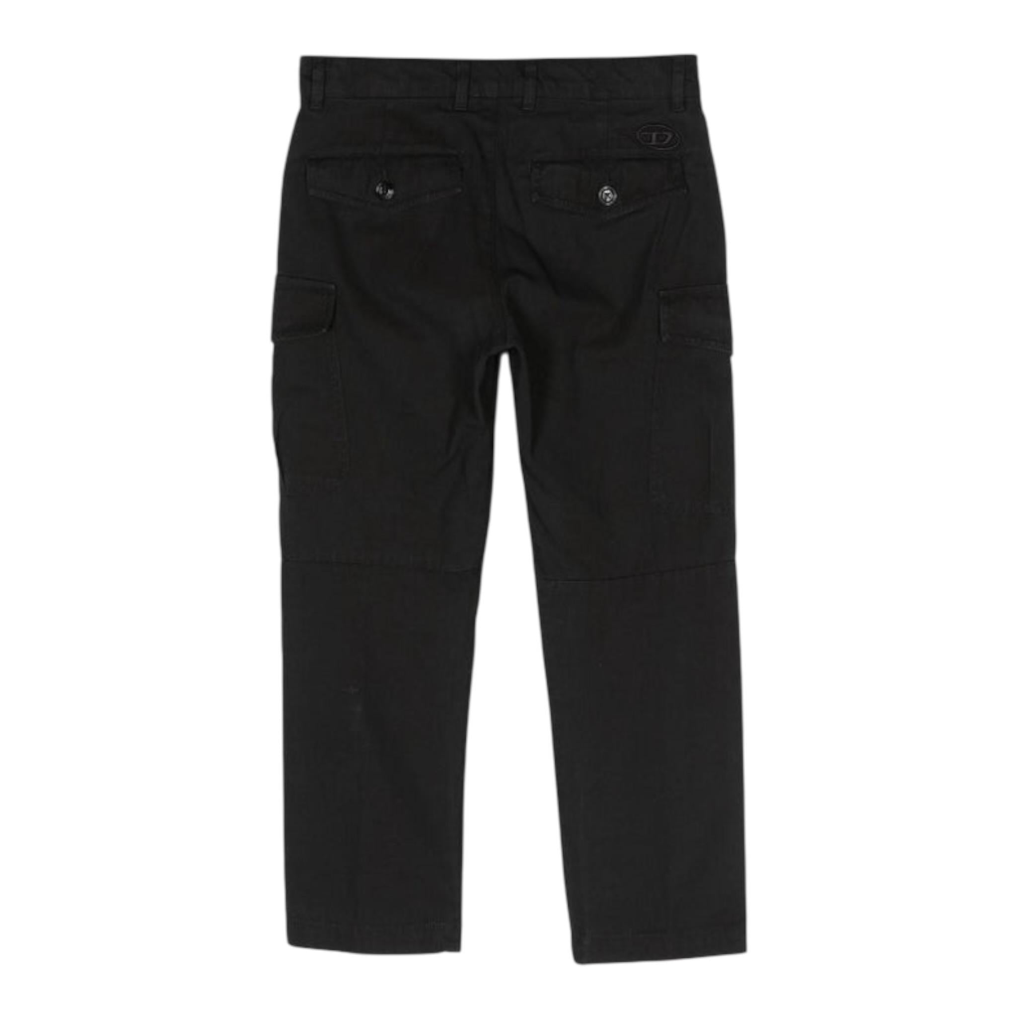 Diesel Pantalone Tinta Unita con Tasconi per Bambino J01427 NERO DIESEL 