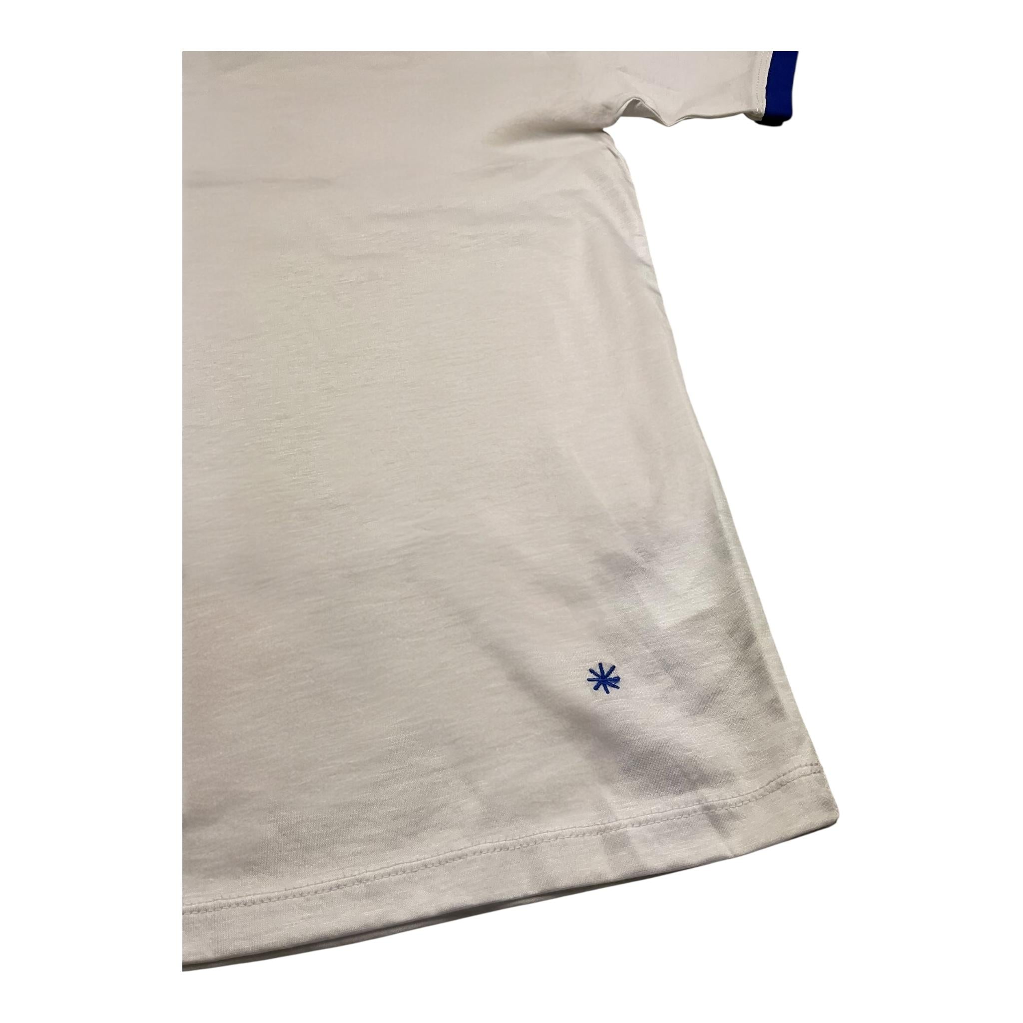 Manuel Ritz T-Shirt Girocoll Tinta Unita con Profili Maniche In Contrasto per Bambino MR2924 BIANCO MANUEL RITZ 