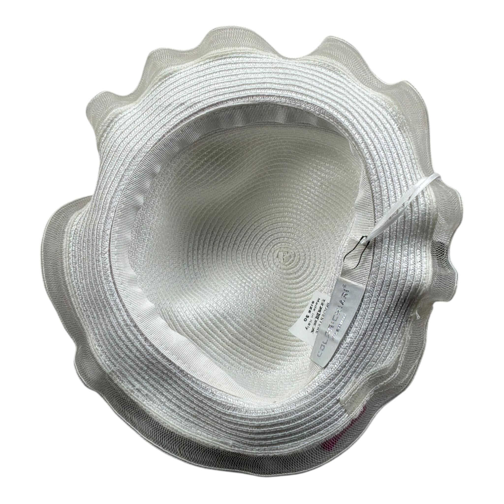 Colori Chiari Cappello tinta unita con Fiocco Bianco per Neonata FN997083 BIANCO COLORI CHIARI 