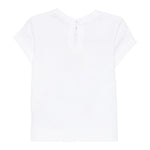 Monnalisa T-Shirt Girocollo Tinta Unita con Stampa per Neonata 39E614 BIANCO MONNALISA 