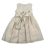 Pure Firenze Abito Giromanica Tinta Unita con Ricamii per Neonata PC01244 BEIGE PURE FIRENZE 