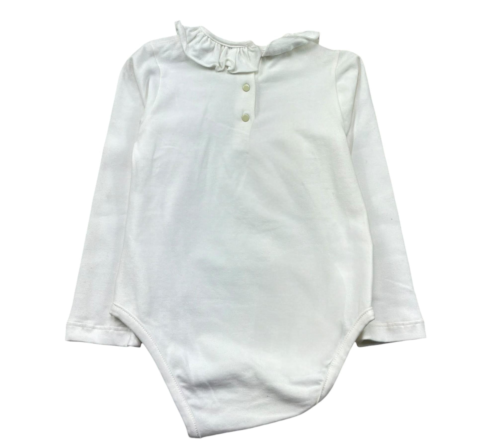 Le Bebe Body Manica Lunga Tinta Unita con Logo per Bambina LBG0462 BIANCO LE BEBE 