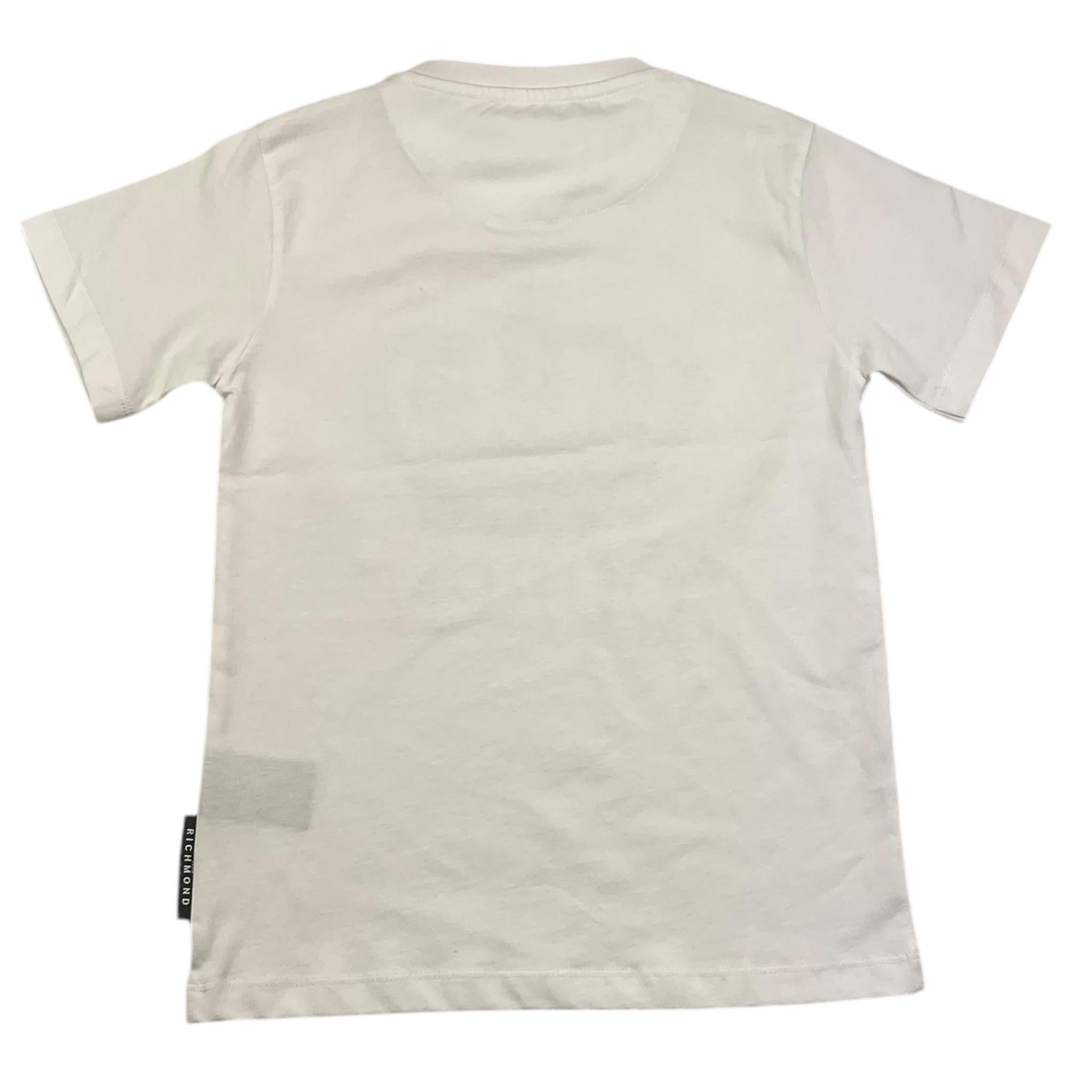 JOHN RICHMOND t-shirt girocollo tinta unita con stampa in contrasto Bianco per Bambina RGA25051TS BIANCO JOHN RICHMOND 