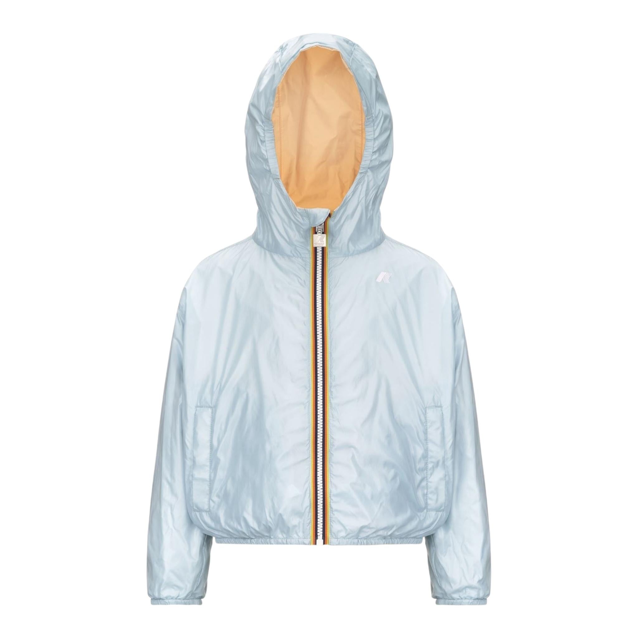 K-Way Giubbino Reversibile Bicolore con Cappuccio per Bambina K41337WX ARANCIONE/AZZURRO K-WAY 
