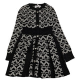 HATE LOVE abito tinta unita con fantasia cuori Nero per Bambina OJDR00343 NERO HATE LOVE 