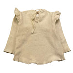 PETIT INDI maglia tinta unita con rouches Panna per Neonata AW24BK5207X PANNA PETIT INDI 