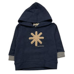 MANUEL RITZ felpa chiusa con cappuccio tinta unita con logo Blu per Neonato MR2803 BLU MANUEL RITZ 